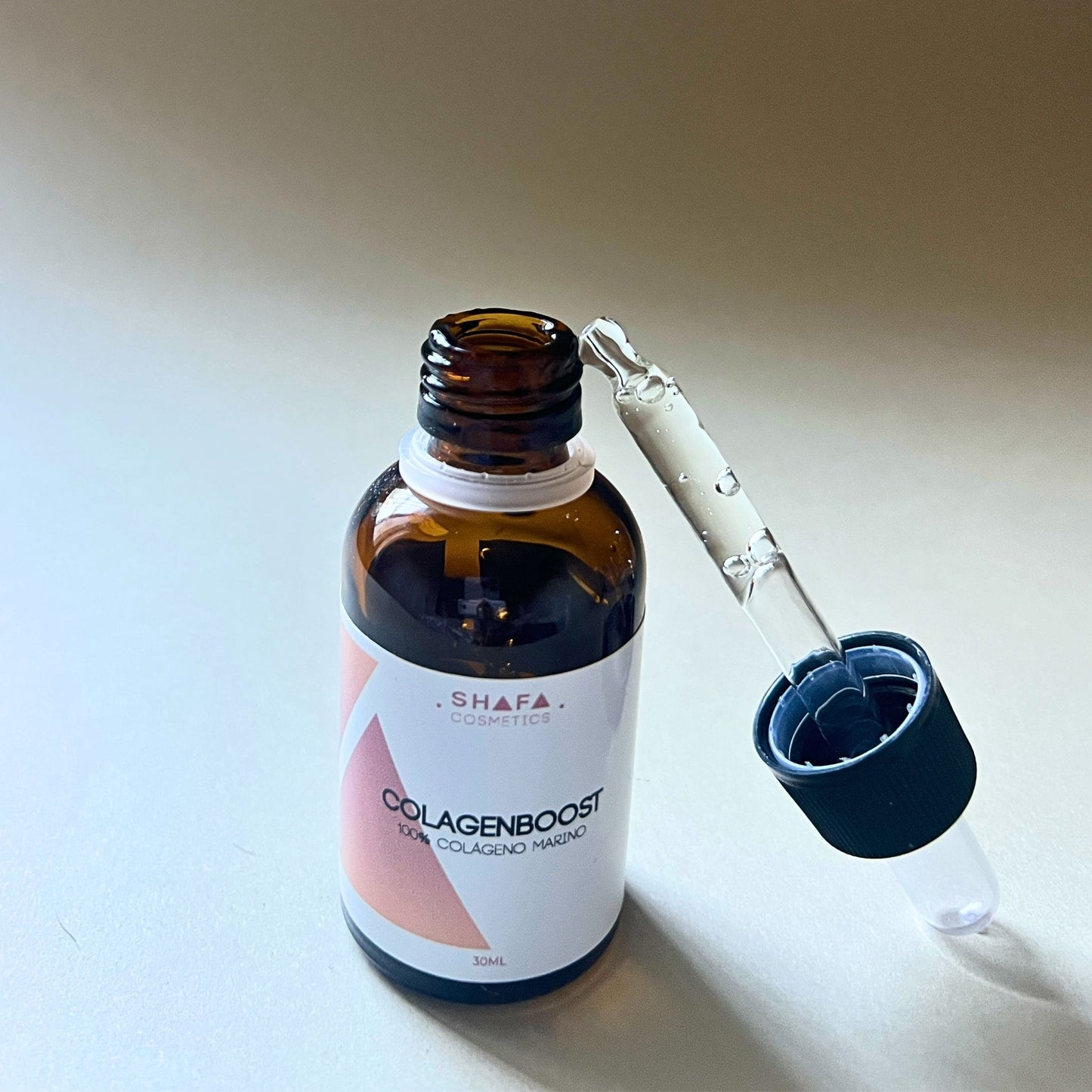 colagenboost abierto con pipeta shafa cosmetics efecto lifting