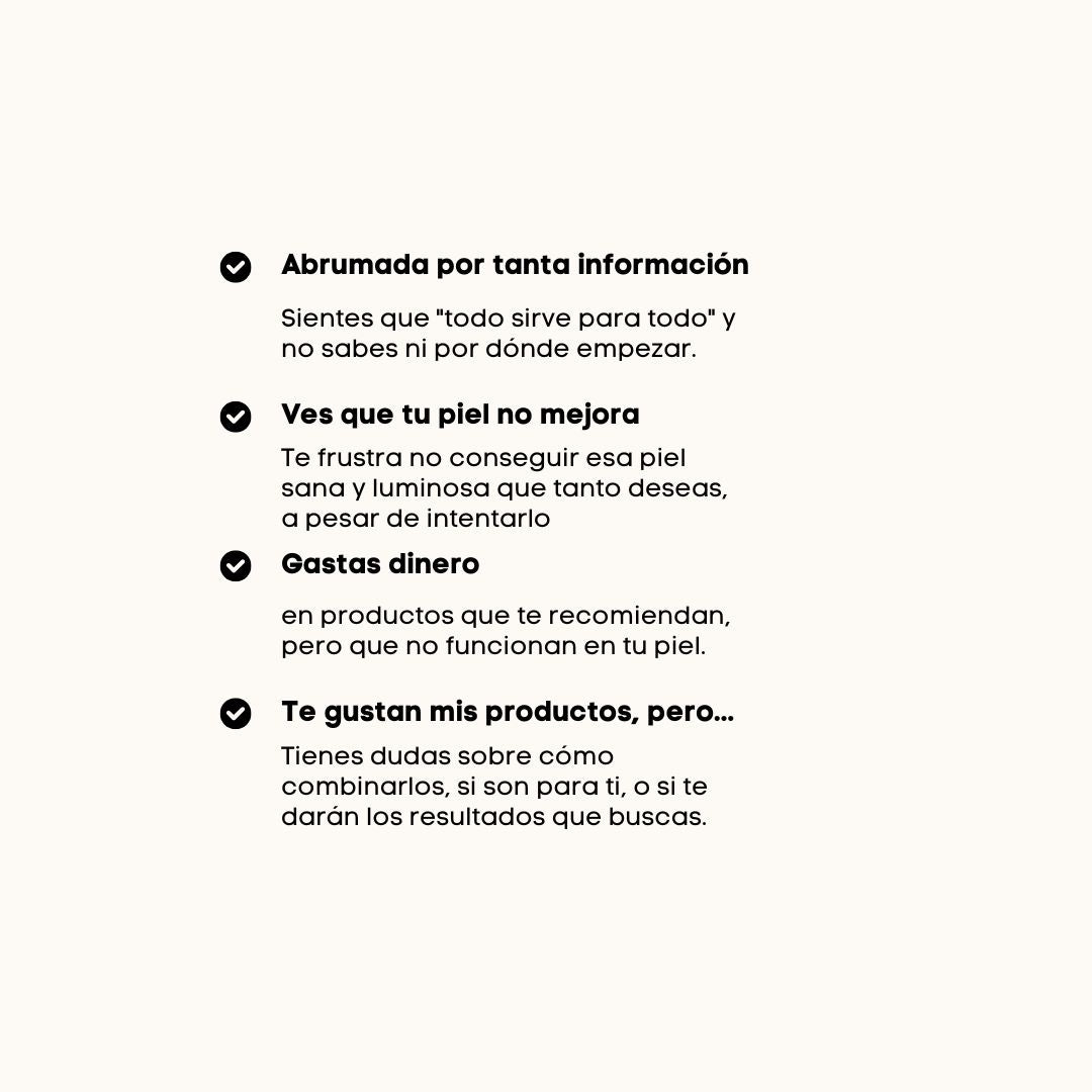 dudas de rutinas faciales. Abrumada por información, tu piel no mejora, gastas dinero en productos que no funcionan, dudas sobre productos o ingredientes. Shafa cosmetics