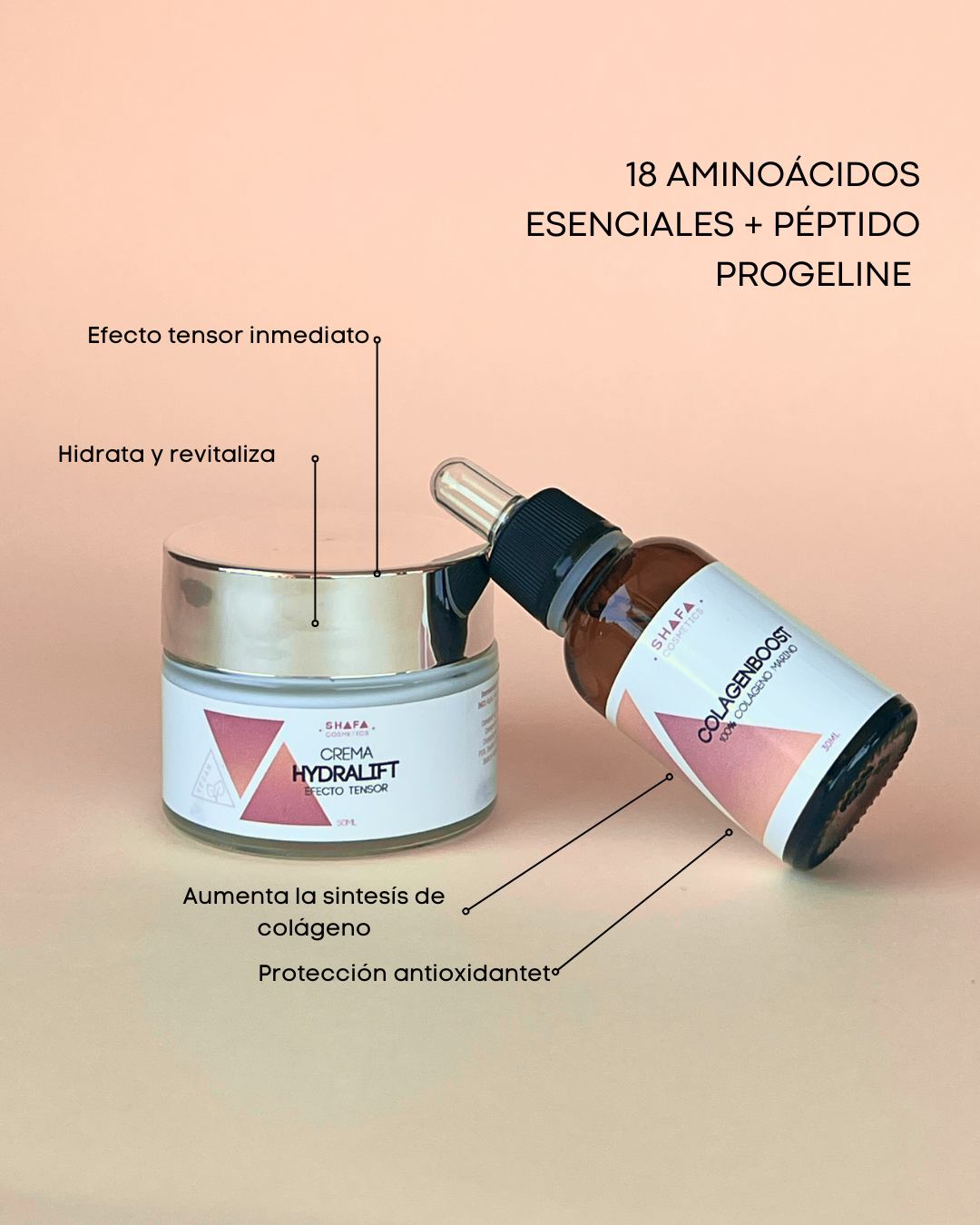 rutina efecto lifting inmediato shafa cosmetics con colágeno y ácido hialurónico