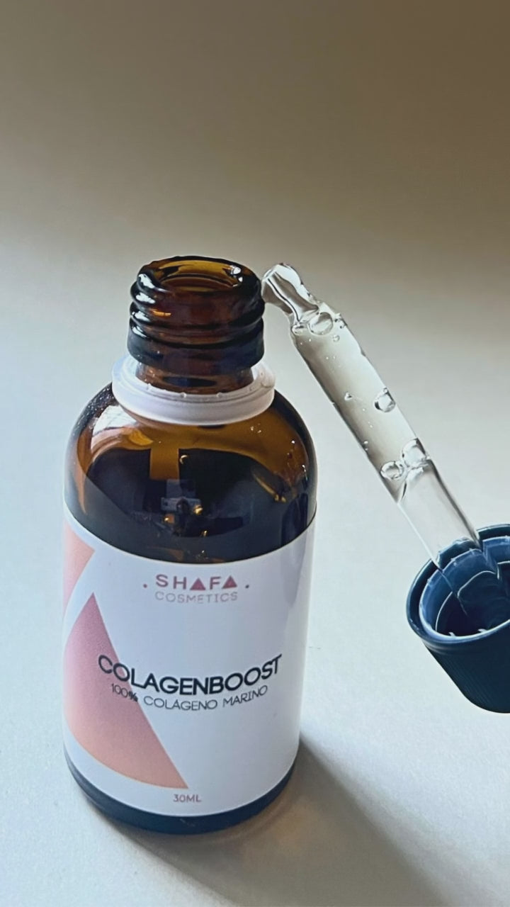 Serum 100% colágeno marino hidrolizado. Video textura con pipeta de SHAFA COSMETICS